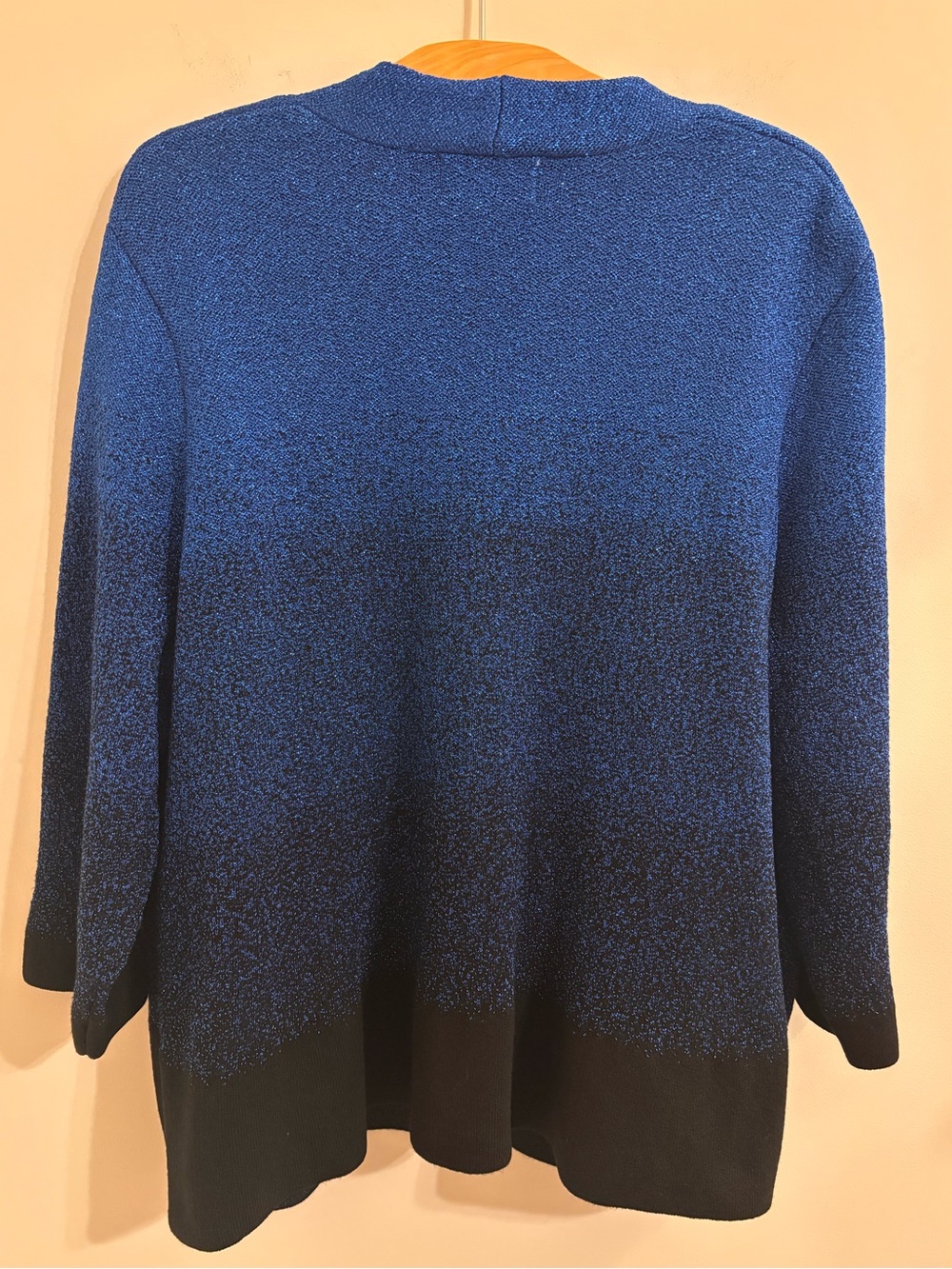 Alfred Dunner Blue metallic 2-piece look sweater - Picture 2 of 7